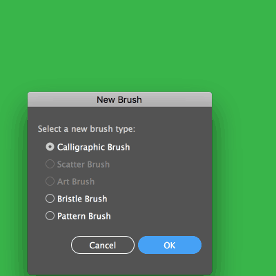 calligraphic create brush in Adobe Illustrator tutorial