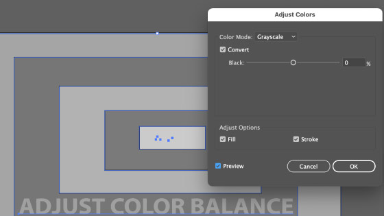 adjust color balance and grayscale