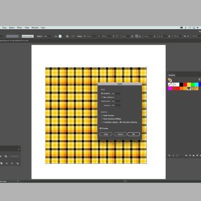 image as pattern swatch and scaled