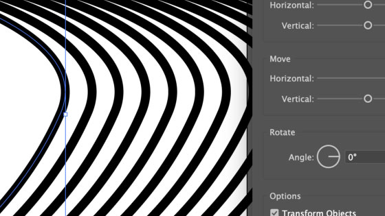 transform applied to the paths