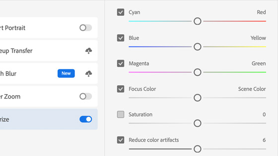 colorize sliders in Photoshop