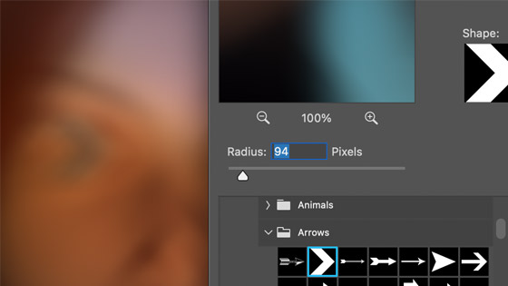 shape blur smudgeds