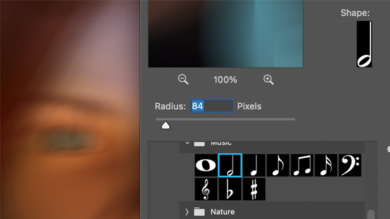 shape blur select different designs