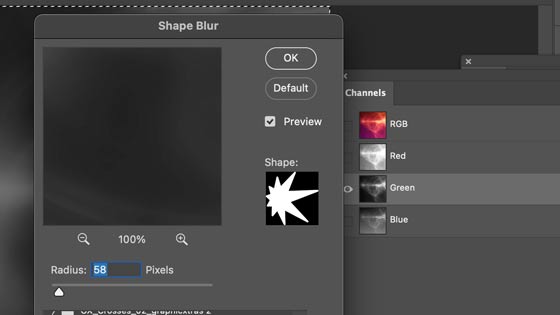 shape blur extreme blurring settings