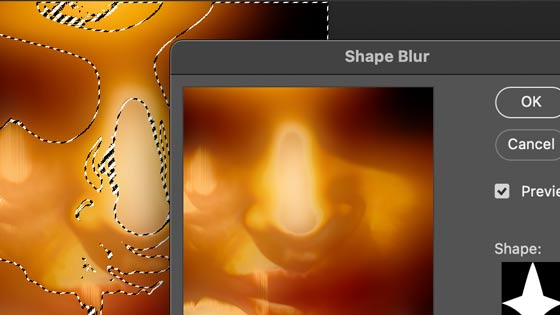 shape blur selections
