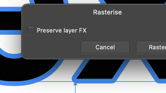 click the preserve off