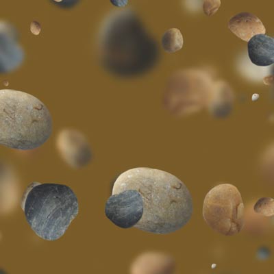 place elements and blur effects combined in painter