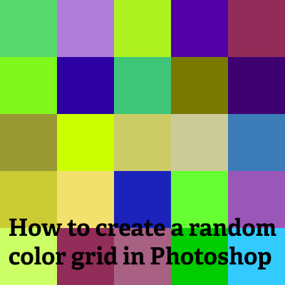 grid in Photoshop random colors filled square tutorial